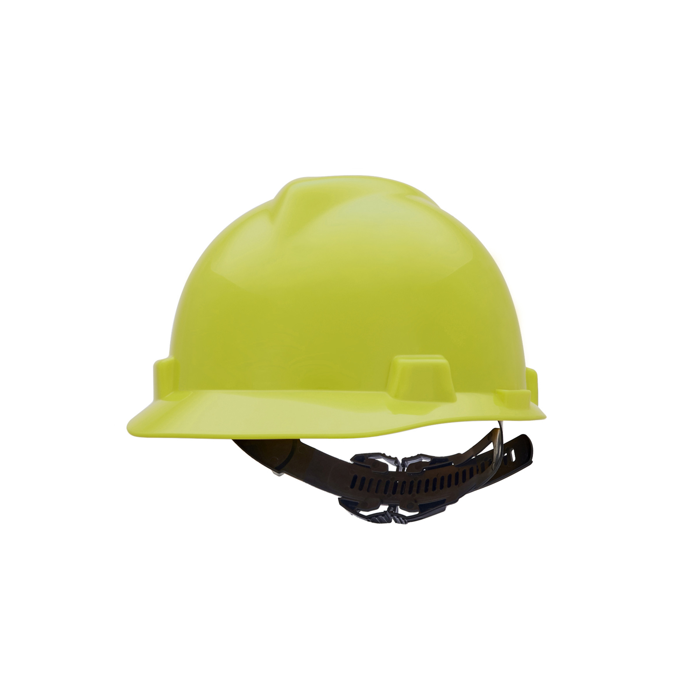 V-Gard Slotted Cap, Hi-Viz Yellow-Green, w/1-Touch Suspension